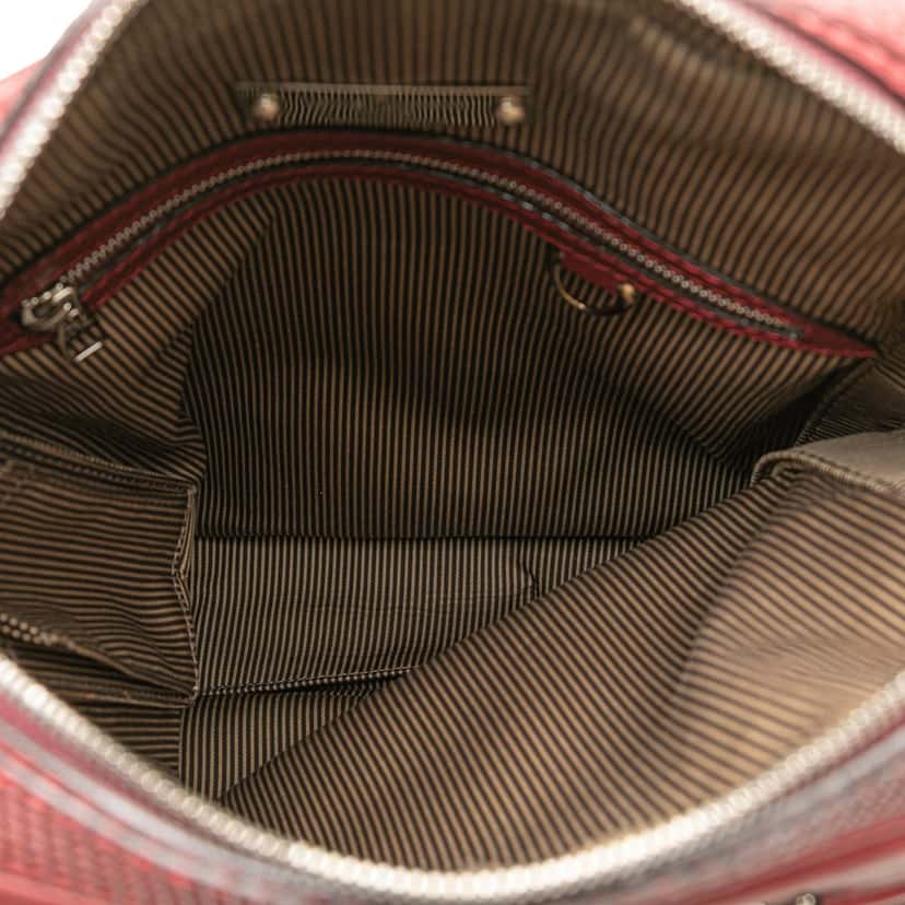 Louis Vuitton Cuir Bequia Porte Document Vertical Bag Red Leather Good condition - Model View