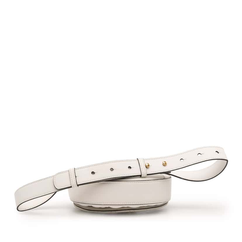 Versace Quilted Nappa Virtus V Crossbody Belt Bag White Leather Very good condition - Inside View