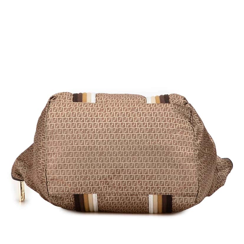 Fendi Micro Zucchino Nylon Tote Brown Very good condition - Inside View
