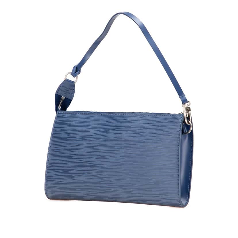 Louis Vuitton Epi Pochette Accessoires Blue Leather Very good condition - Back View