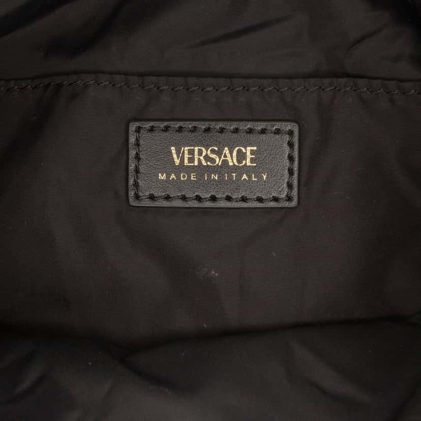 Versace Nylon Tribute La Medusa Chain Satchel Black Very good condition - Box View