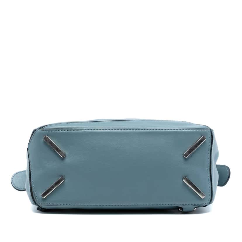 LOEWE Small Calfskin Puzzle Satchel Blue Leather Very good condition - Inside View