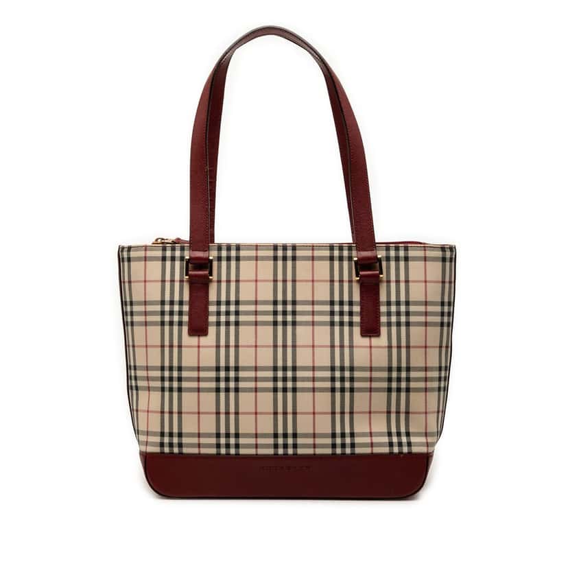 Burberry House Check Canvas Tote Beige Very good condition - Front View