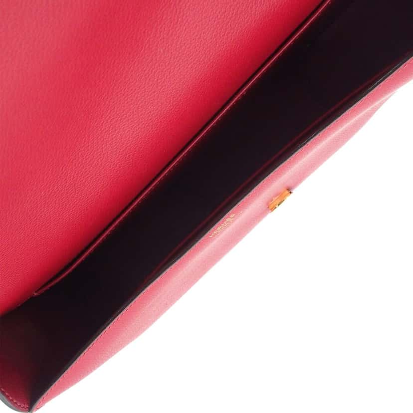 Hermès Evercolor Cherche Midi 25 Red Leather Very good condition - Model View