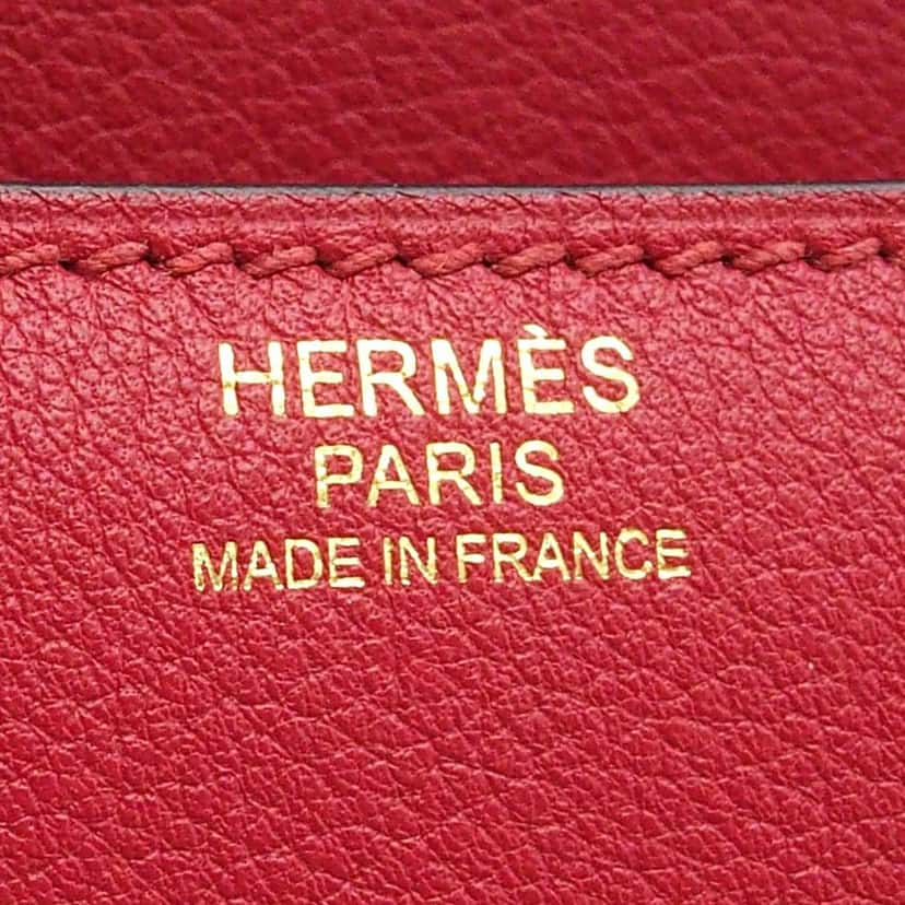 Hermès Evercolor Cherche Midi 25 Red Leather Very good condition - Box View