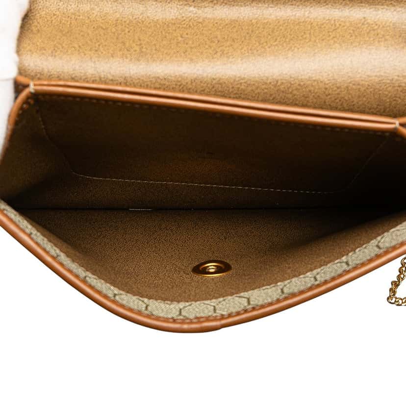 Dior Honeycomb Coated Canvas Chain Shoulder Bag Beige Very good condition - Model View