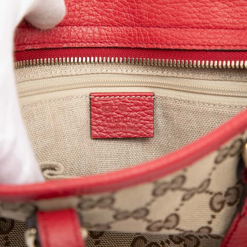 Gucci Small GG Canvas Bree Satchel Beige Very good condition - Box View