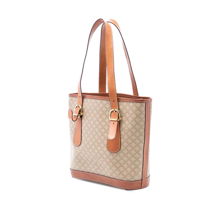Celine Macadam Coated Canvas Tote Beige Very good condition - Back View