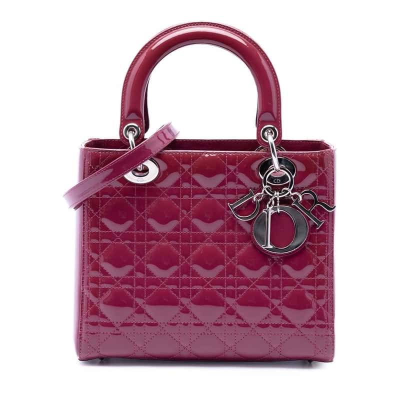 Dior Medium Patent Cannage Lady Dior