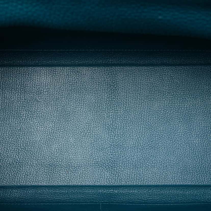 Hermès Clemence Kelly II Retourne 35 Blue Leather Very good condition - Model View