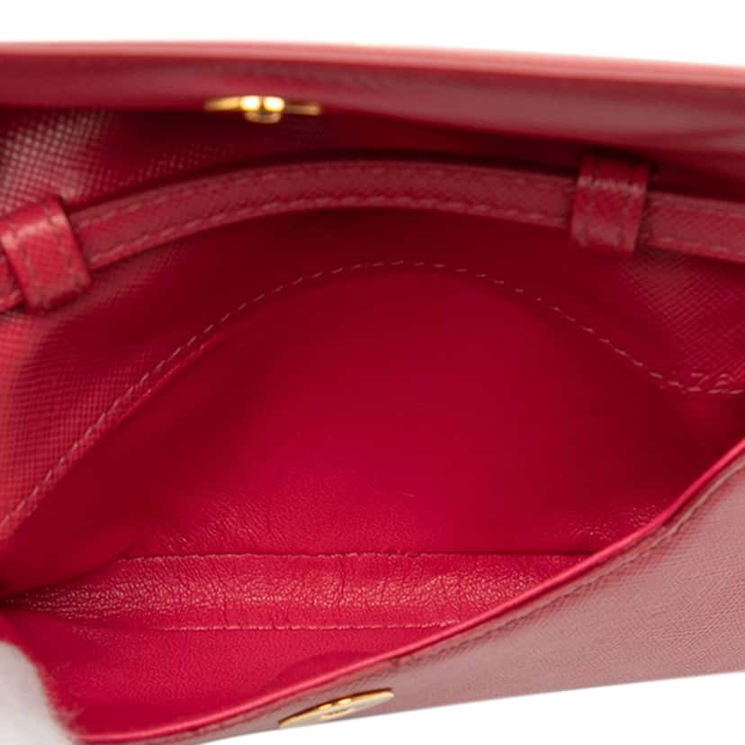 Prada Saffiano Crossbody Red Leather Very good condition - Model View