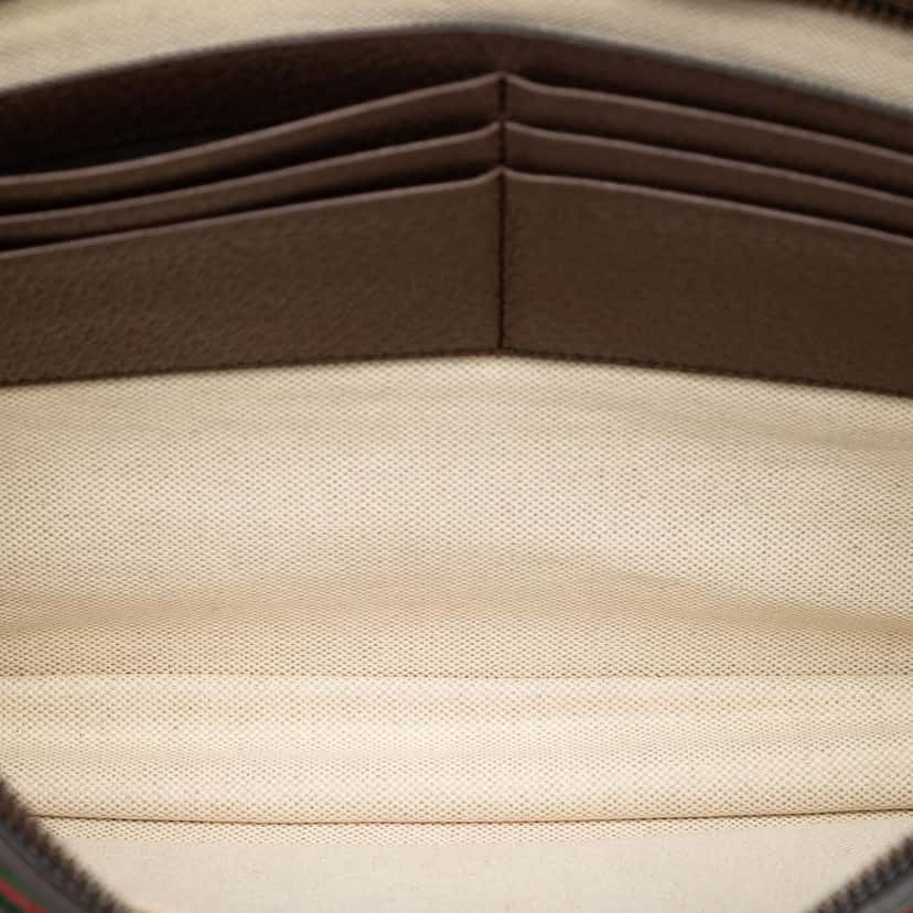 Gucci GG Supreme Web Ophidia Clutch Brown Very good condition - Model View