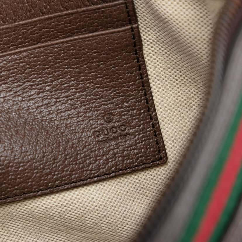 Gucci GG Supreme Web Ophidia Clutch Brown Very good condition - Box View