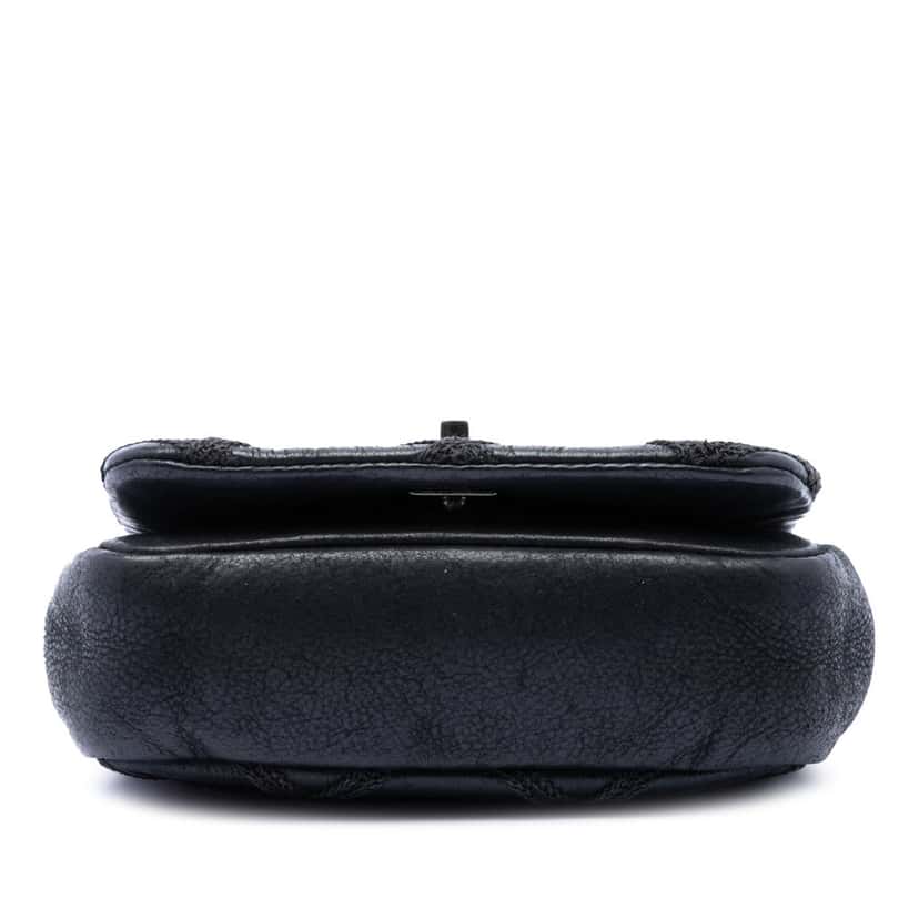 Chanel Mini CC Iridescent Calfskin Diamond Stitch Flap Black Leather Very good condition - Inside View