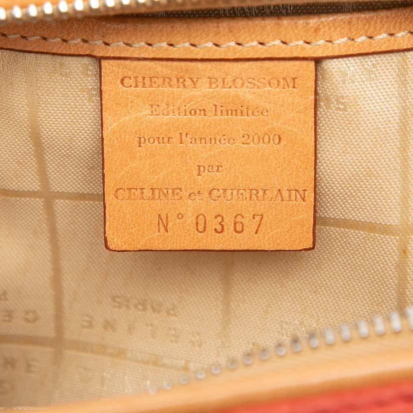Celine C Macadam Suede Pouch Orange Leather Very good condition - Box View