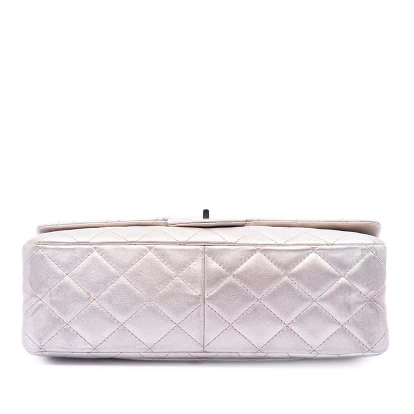 Chanel Quilted Iridescent Lambskin Reissue 2.55 Double Flap 227 Pink Leather Very good condition - Inside View