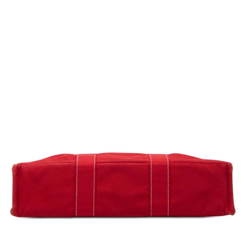 Hermès Canvas Sac Deauville MM Red Very good condition - Inside View