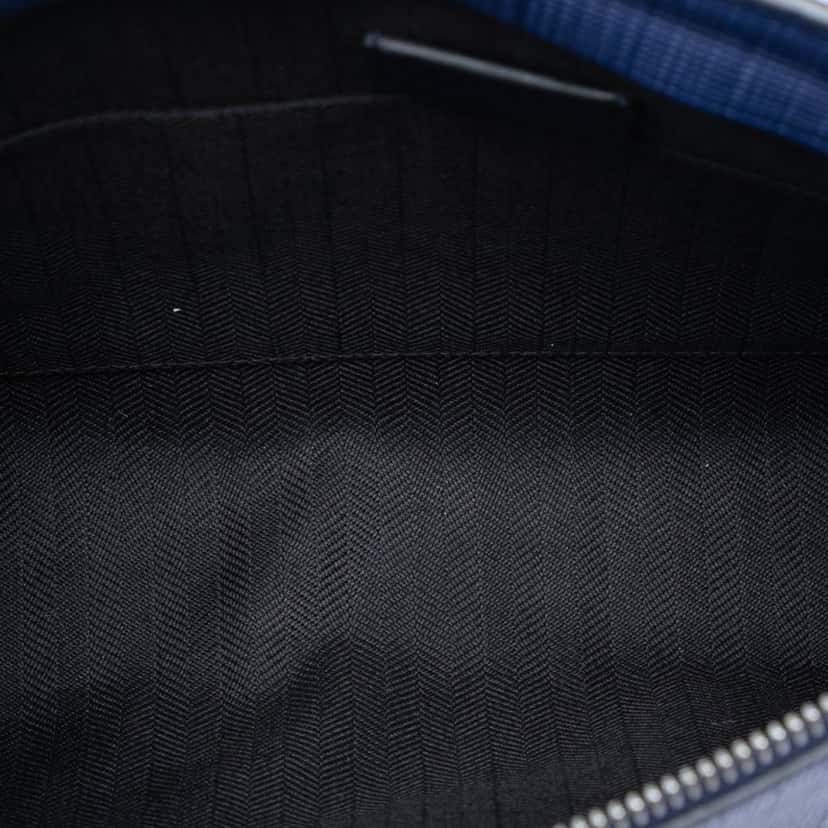 LOEWE Leather Anagram T Clutch Blue Leather Very good condition - Model View