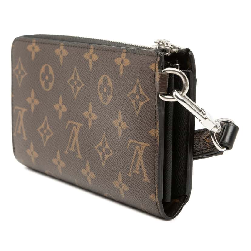 Louis Vuitton Monogram Macassar Dragonne Zippy Wallet Brown Very good condition - Back View