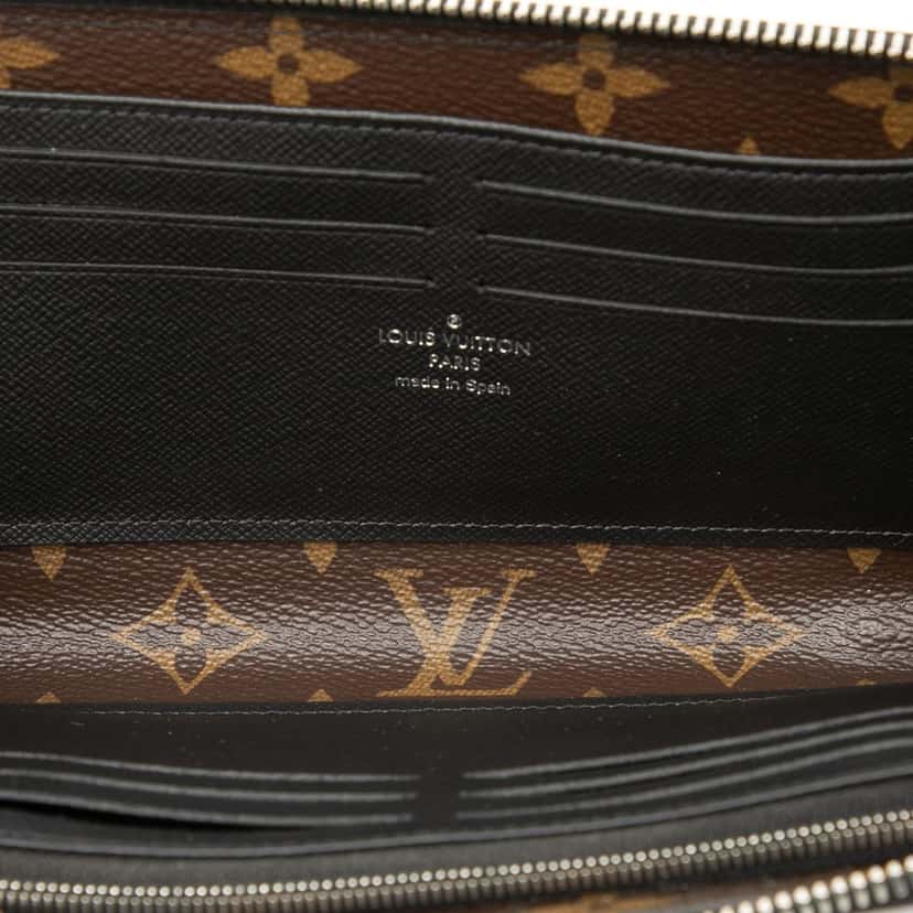 Louis Vuitton Monogram Macassar Dragonne Zippy Wallet Brown Very good condition - Model View