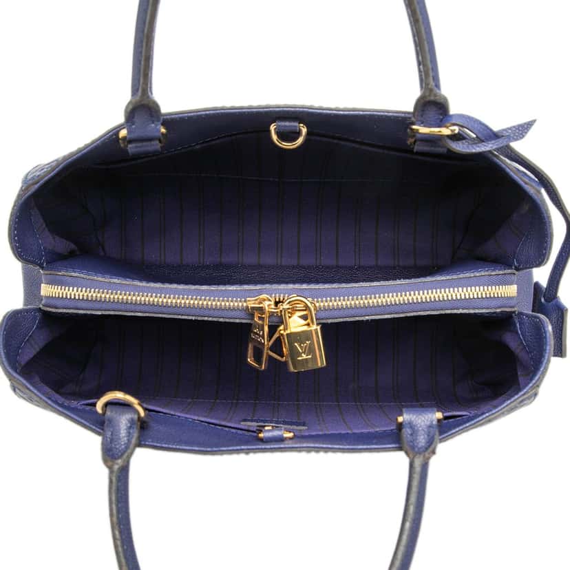 Louis Vuitton Monogram Empreinte Montaigne MM Blue Leather Very good condition - Model View