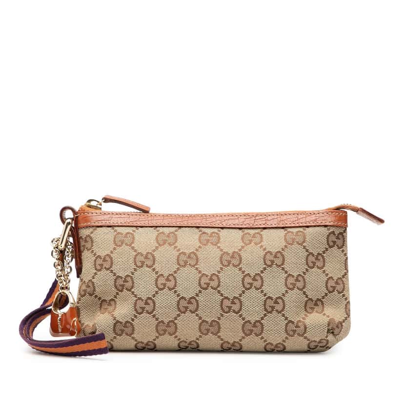 Gucci GG Canvas Jolicoeur Pochette Beige Very good condition - Front View