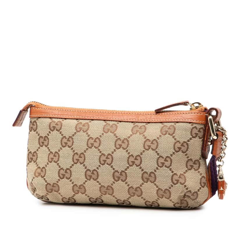 Gucci GG Canvas Jolicoeur Pochette Beige Very good condition - Back View