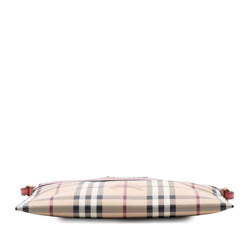 Burberry Haymarket Check Coated Canvas Peyton Crossbody Beige Very good condition - Inside View