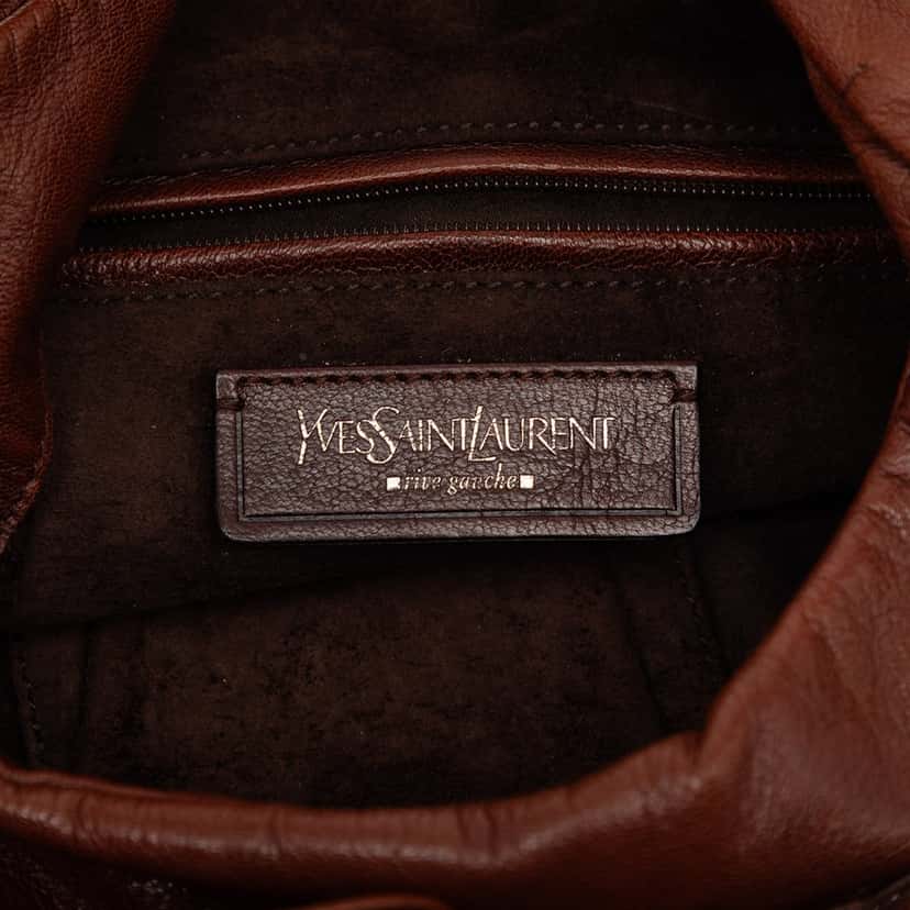 Saint Laurent Leather Nadja Rose Petal Shoulder Bag Brown Leather Very good condition - Box View