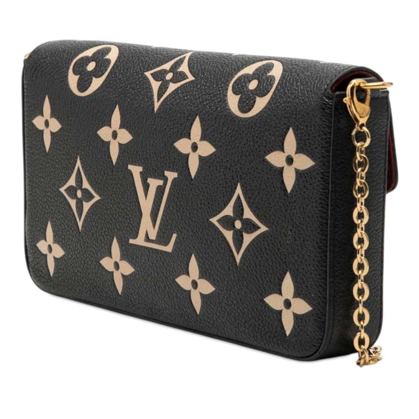 Louis Vuitton Bicolor Monogram Empreinte Pochette Felicie Black Leather Very good condition - Back View