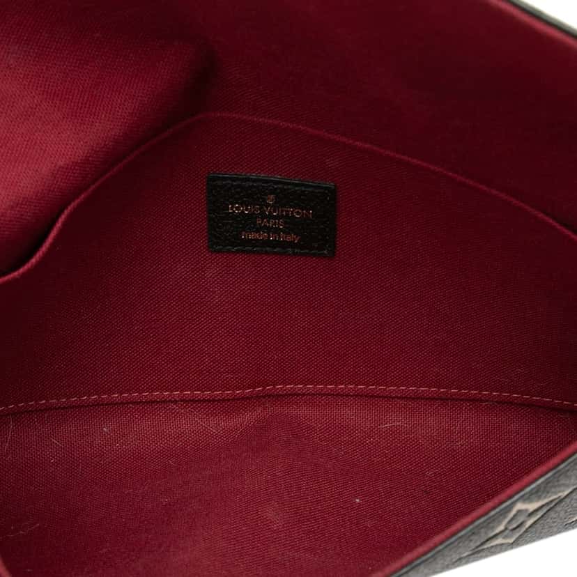 Louis Vuitton Bicolor Monogram Empreinte Pochette Felicie Black Leather Very good condition - Model View