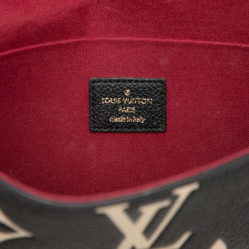 Louis Vuitton Bicolor Monogram Empreinte Pochette Felicie Black Leather Very good condition - Box View