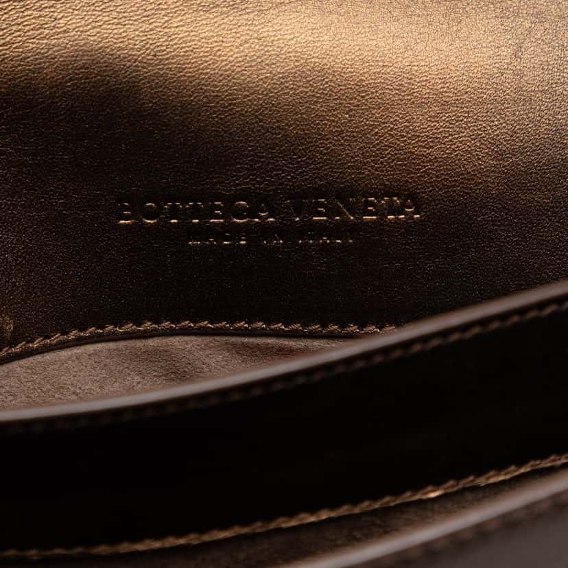 Bottega Veneta Nappa Intrecciato Montebello Crossbody Brown Leather Very good condition - Box View