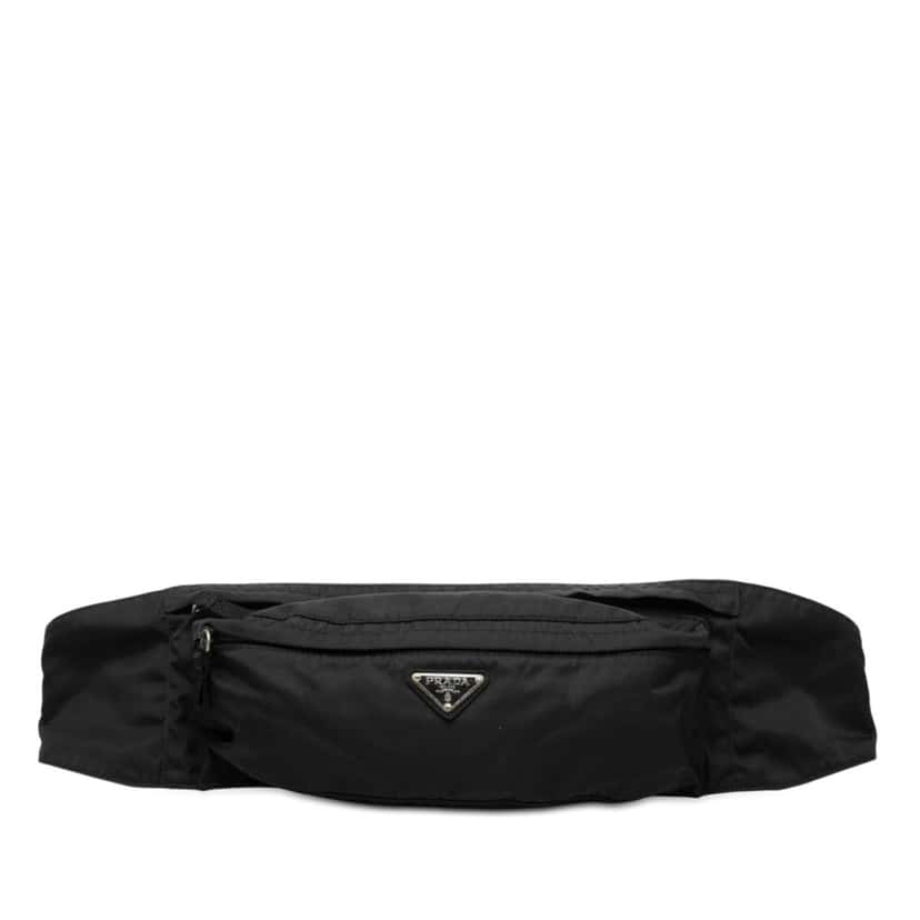 Prada Tessuto Belt Bag Black Very good condition - Front View
