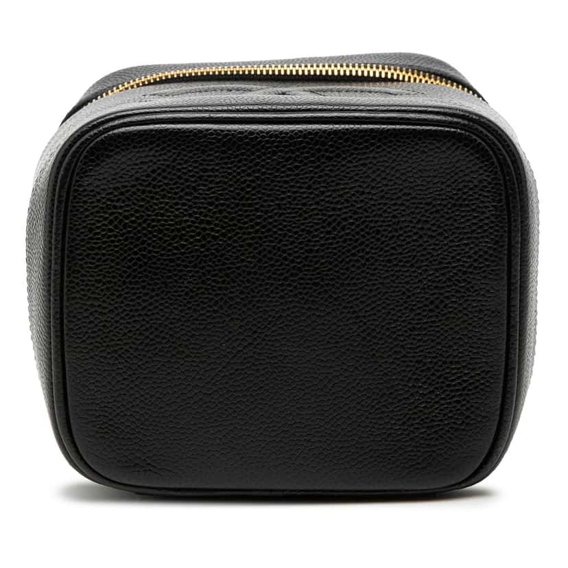 Chanel CC Caviar Vanity Case Black Leather Very good condition - Inside View
