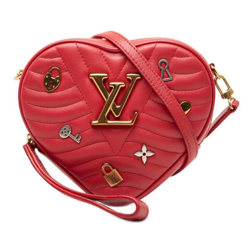Louis Vuitton Calfskin Embellished New Wave Love Lock Crossbody Red Leather Very good condition - Front View