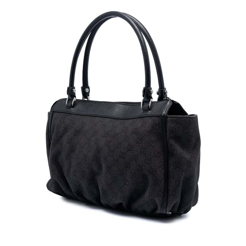 Gucci GG Denim Abbey D Ring Tote Black Very good condition - Back View