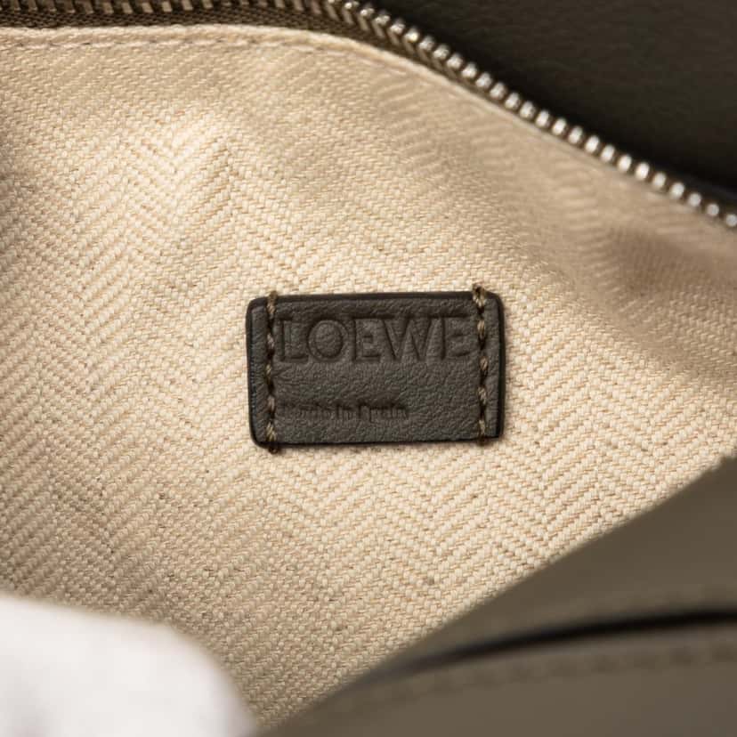 LOEWE Mini Calfskin Puzzle Satchel Brown Leather Very good condition - Box View