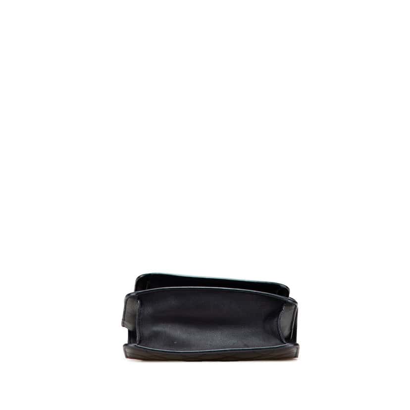 Chanel Small Quilted Goatskin CC Box Flap Black Leather Very good condition - Inside View