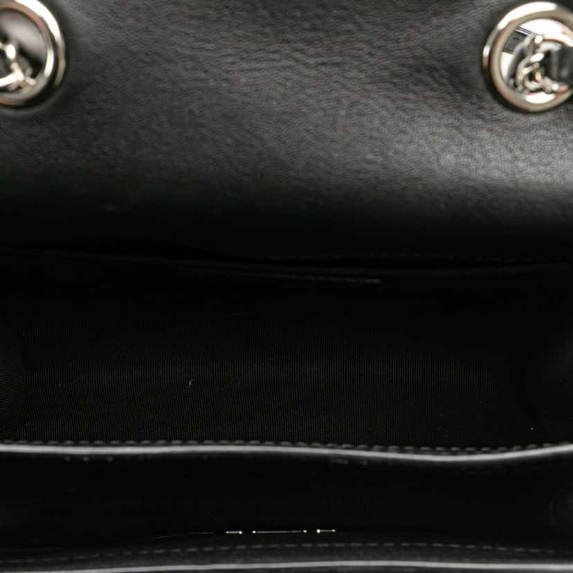 Chanel Small Quilted Goatskin CC Box Flap Black Leather Very good condition - Model View
