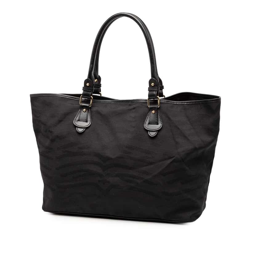Fendi Canvas Tiger Print Tote Black Very good condition - Back View