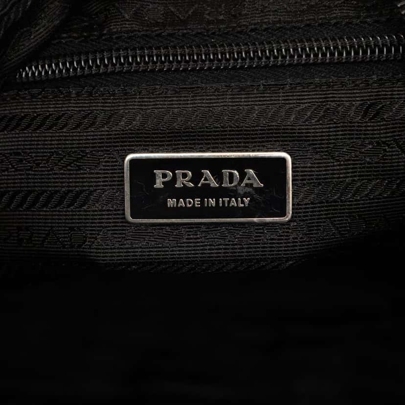 Prada Tessuto Zip Top Crossbody Black Very good condition - Box View