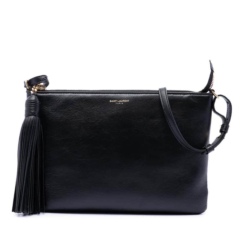 Saint Laurent Leather Teen Monogram Crossbody Black Leather Very good condition - Front View