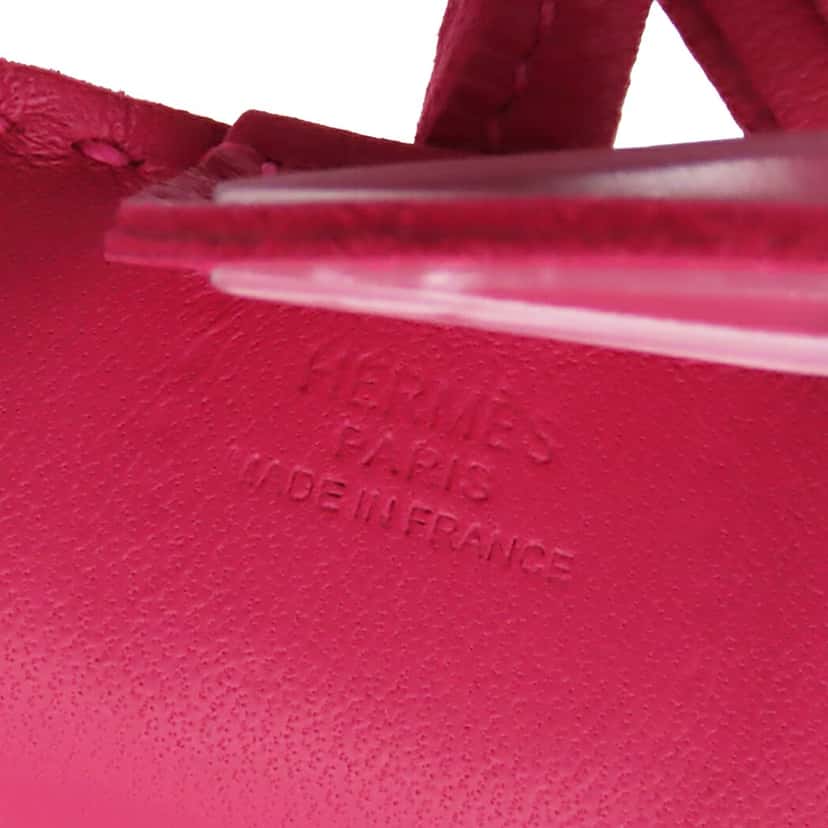 Hermès Milo Lambskin Grigri Rodeo Bag Charm PM Pink Leather Very good condition - Inside View