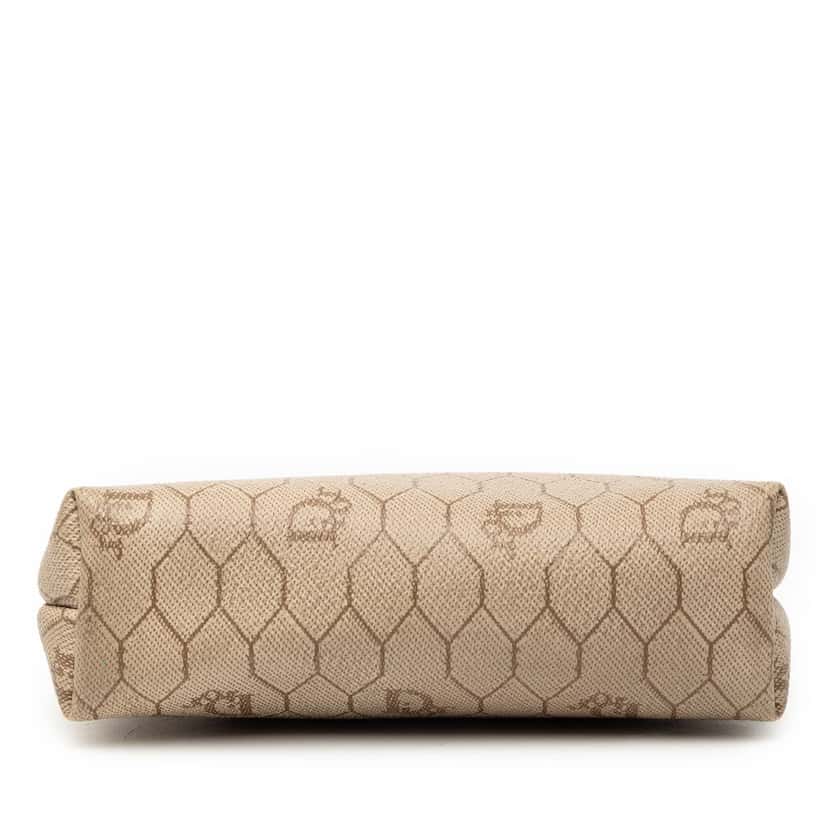 Dior Honeycomb Coated Canvas Cosmetic Pouch Beige Very good condition - Inside View