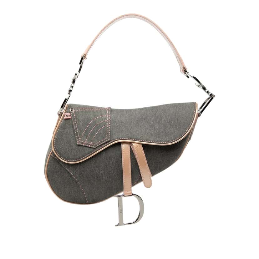 Dior Denim Jean Pocket Saddle Bag Other Very good condition - Front View