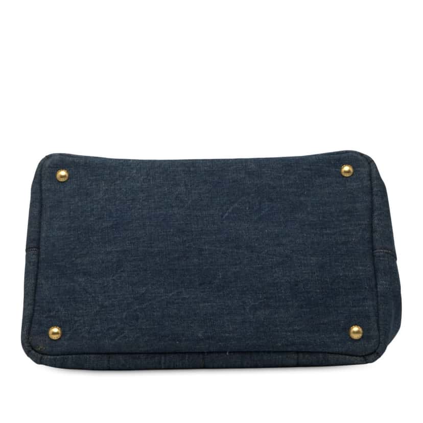 Prada Denim Canapa Logo Satchel Blue Very good condition - Inside View