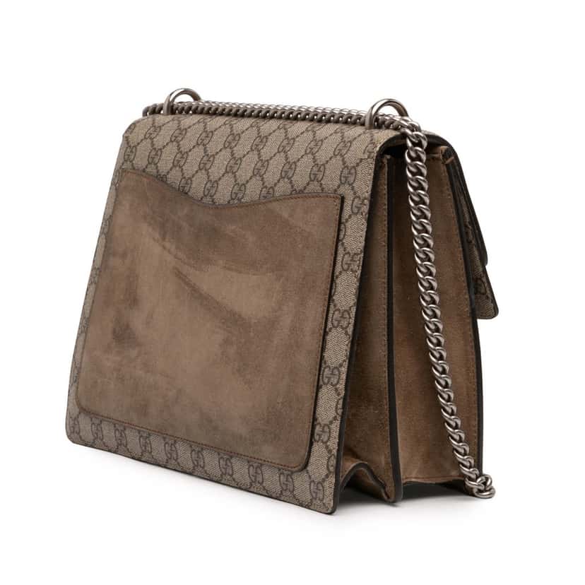 Gucci Medium GG Supreme Dionysus Shoulder Bag Beige Very good condition - Back View