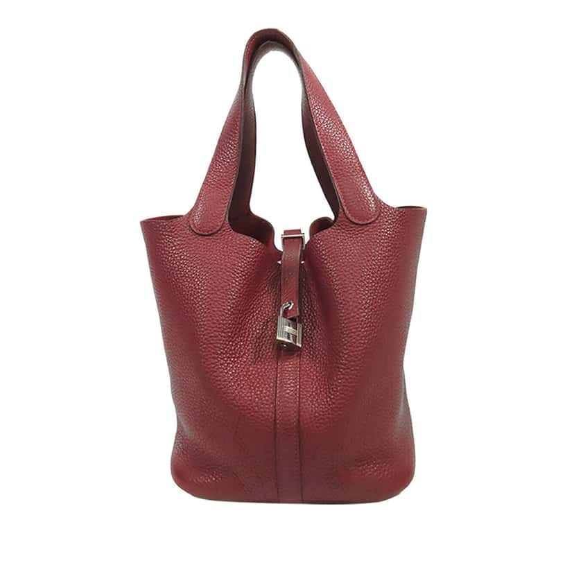 Hermès Clemence Picotin Lock 22 Red Leather Very good condition - Front View