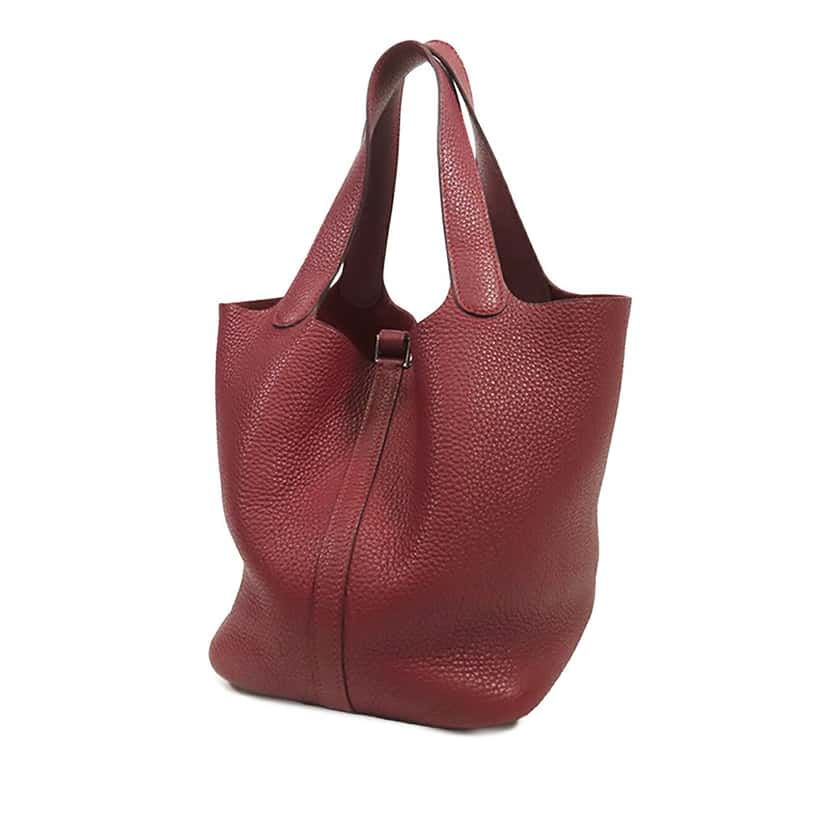 Hermès Clemence Picotin Lock 22 Red Leather Very good condition - Back View